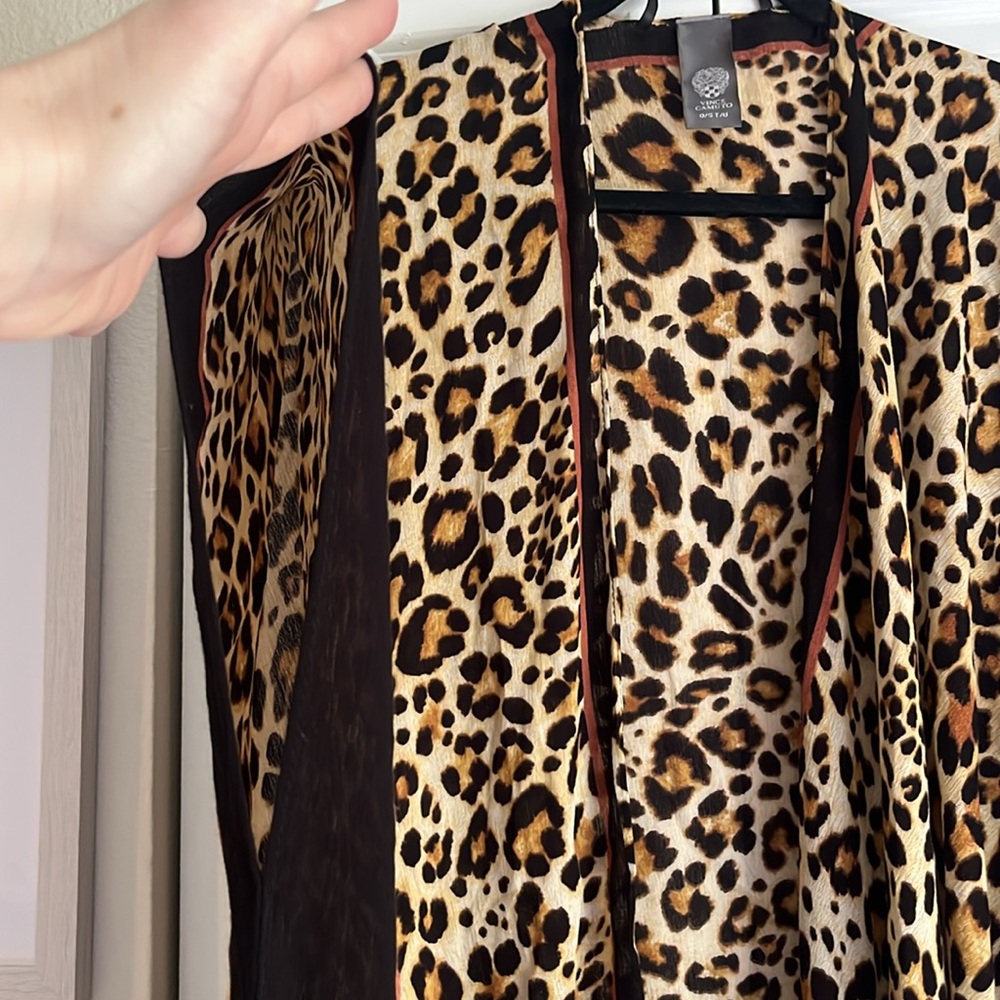 Vince Camuto Leopard Print Open Topper Kimono Sha… - image 6